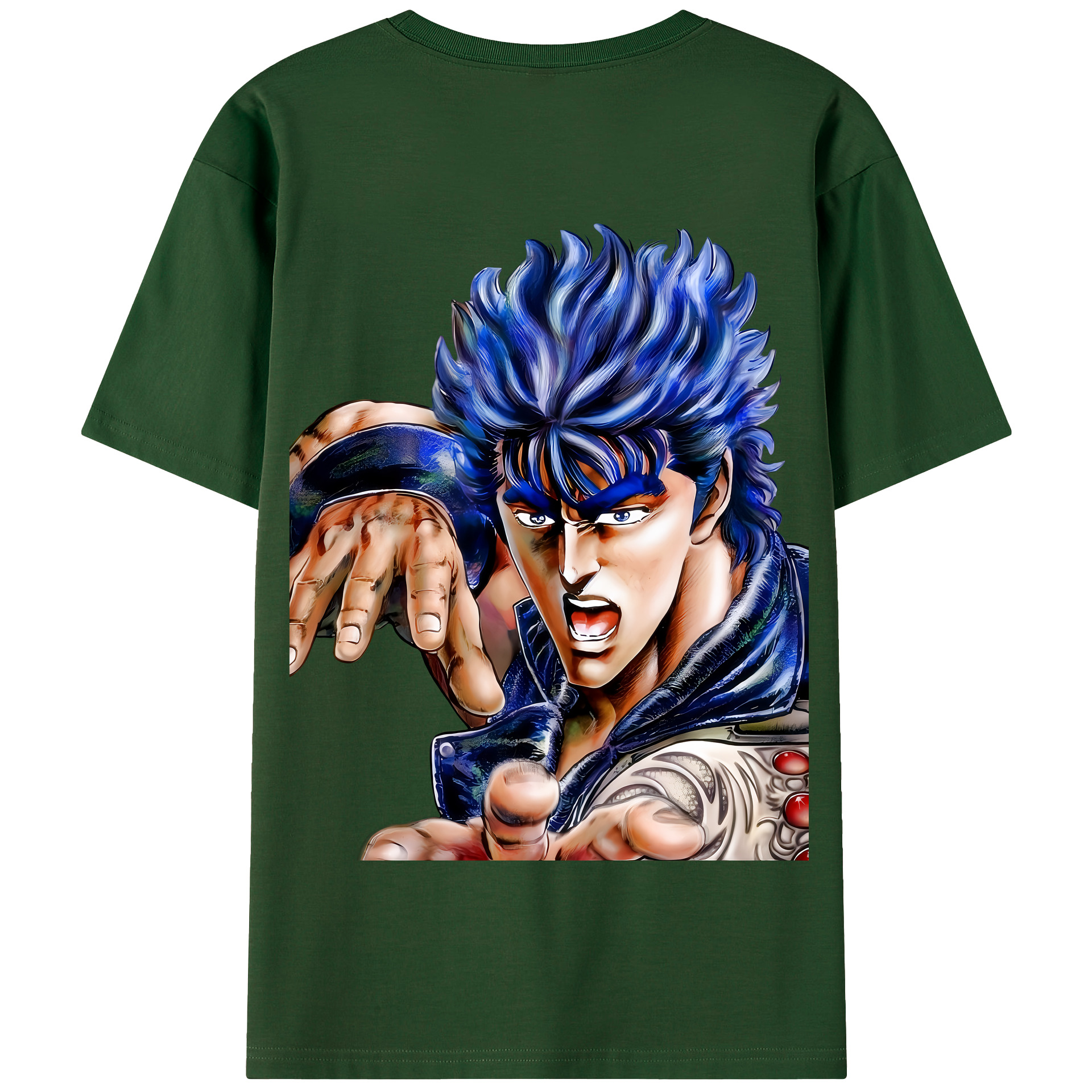 （画像用） 北斗の拳 Fist of the North Star 綿100％半袖Tシャツ（背面プリント）